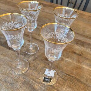 Brand new Mikasa crystal glasses cups